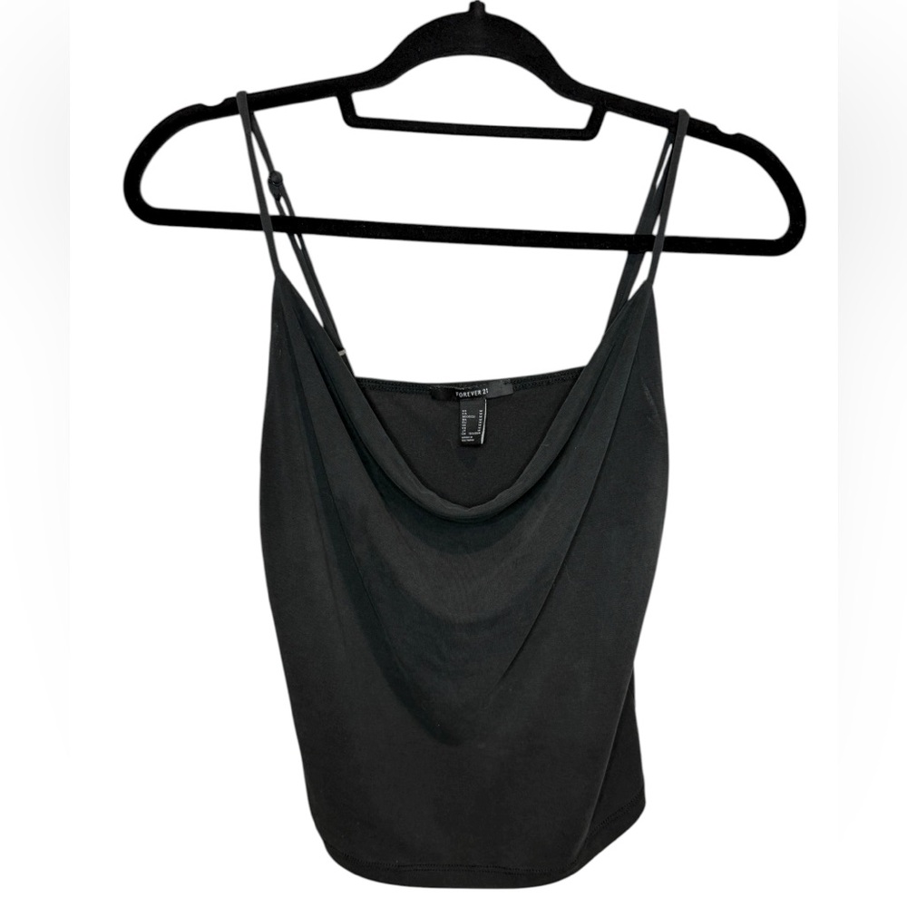 forever 21‎ Black Women's Cowl Neck Top Tank Top Size M